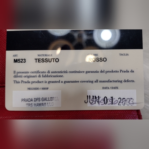 PRADA NYLON WALLET w/CERTIFICATION CARD - Picture 4 of 16